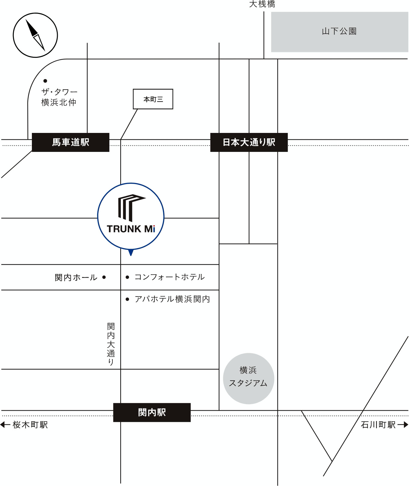 三井不動産レジデンシャルのレンタル収納 - TRUNK Mi - 関内店